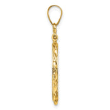 18 mm 14k Yellow Gold coin bezel pendant for US 10¢ Dime - Roosevelt — alternate view