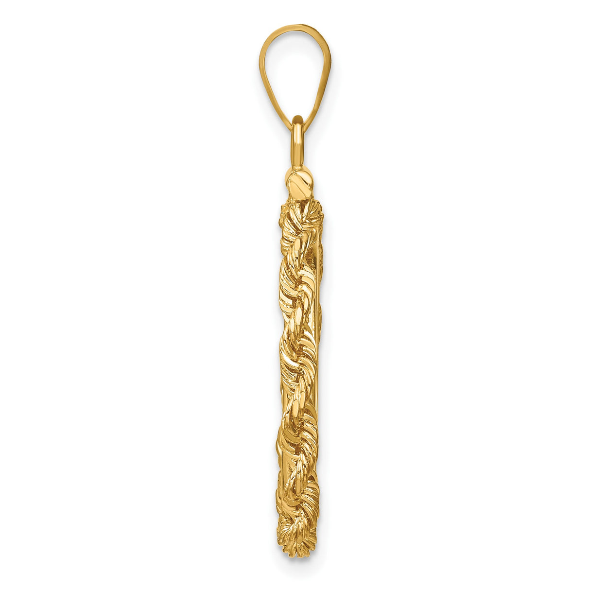 18 mm 14k Yellow Gold coin bezel pendant for US 10¢ Dime - Roosevelt — alternate view
