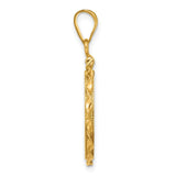 18 mm 14k Yellow Gold coin bezel pendant for US 10¢ Dime - Roosevelt — alternate view