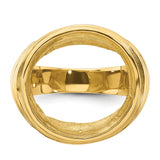 18 mm 14k Yellow Gold coin bezel ring for US 10¢ Dime - Roosevelt — additional image