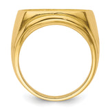 18 mm 14k Yellow Gold coin bezel ring for US 10¢ Dime - Roosevelt — alternate view