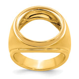 18 mm 14k Yellow Gold coin bezel ring for US 10¢ Dime - Roosevelt — additional image