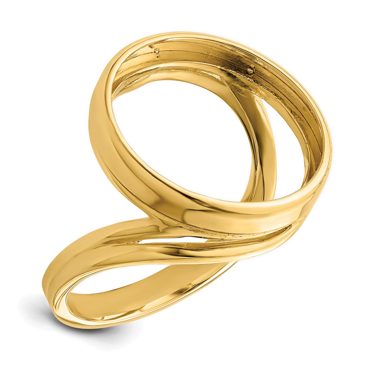 18 mm 14k Yellow Gold coin bezel ring for US 10¢ Dime - Roosevelt