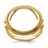 18 mm 14k Yellow Gold coin bezel ring for US 10¢ Dime - Roosevelt — additional image