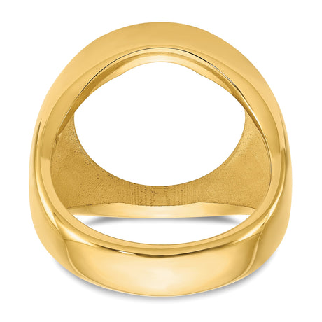 18 mm 14k Yellow Gold coin bezel ring for US 10¢ Dime - Roosevelt — additional image