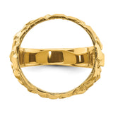 18 mm 14k Yellow Gold coin bezel ring for US 10¢ Dime - Roosevelt — additional image