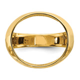 18 mm 14k Yellow Gold coin bezel ring for US 10¢ Dime - Roosevelt — additional image