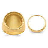 18 mm 14k Yellow Gold coin bezel ring for US 10¢ Dime - Roosevelt
