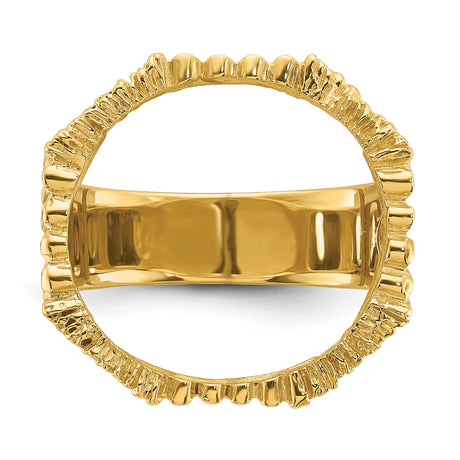 18 mm 14k Yellow Gold coin bezel ring for US 10¢ Dime - Roosevelt — additional image