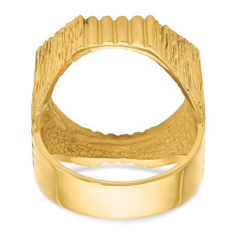 18 mm 14k Yellow Gold coin bezel ring for US 10¢ Dime - Roosevelt — additional image