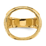 18 mm 14k Yellow Gold coin bezel ring for US 10¢ Dime - Roosevelt — additional image