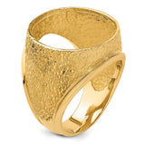 18 mm 14k Yellow Gold coin bezel ring for US 10¢ Dime - Roosevelt — additional image