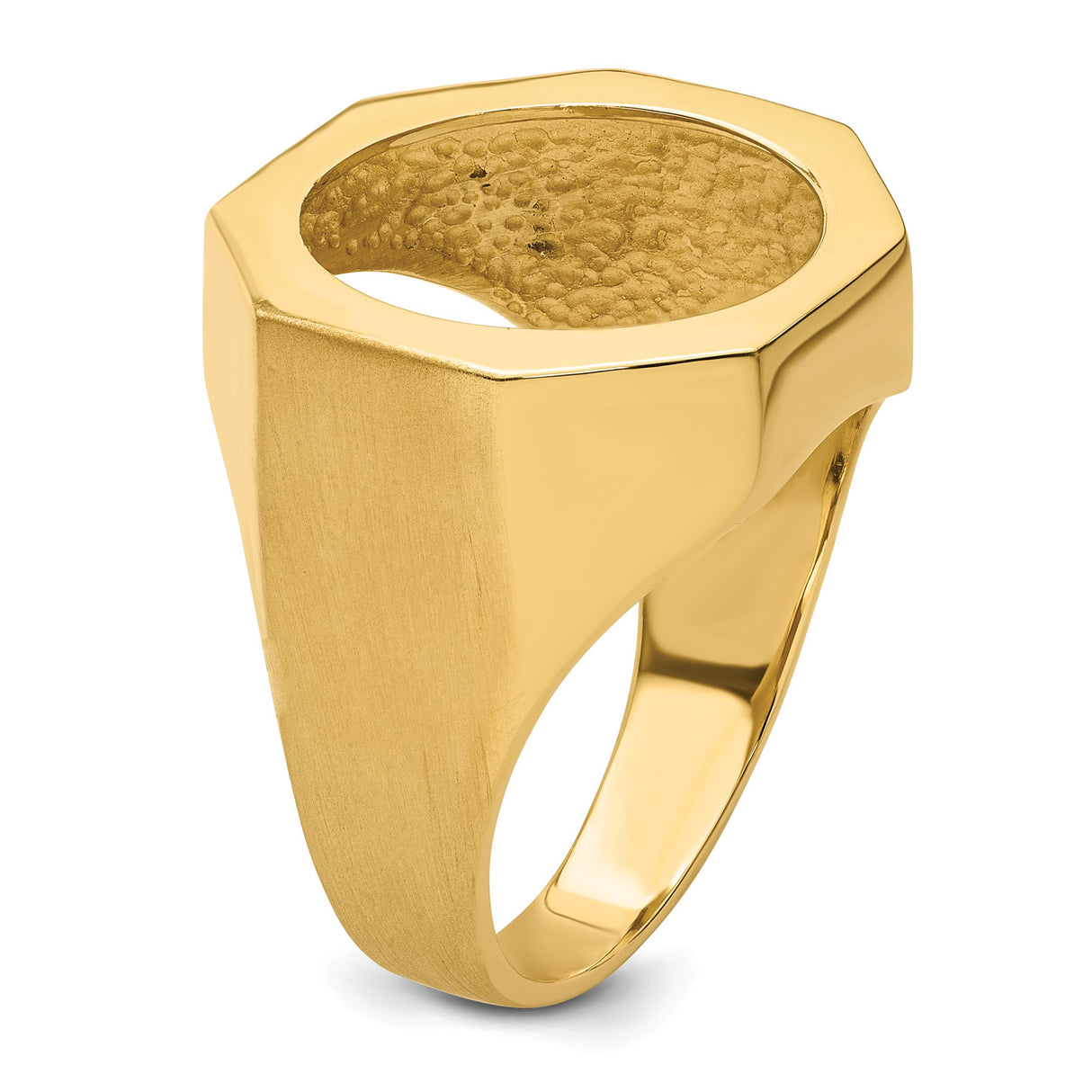 18 mm 14k Yellow Gold coin bezel ring for US 10¢ Dime - Roosevelt — additional image