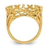 18 mm 14k Yellow Gold coin bezel ring for US 10¢ Dime - Roosevelt — alternate view