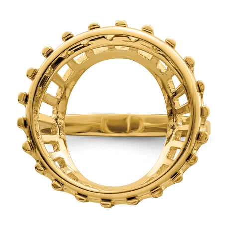 18 mm 14k Yellow Gold coin bezel ring for US 10¢ Dime - Roosevelt — additional image