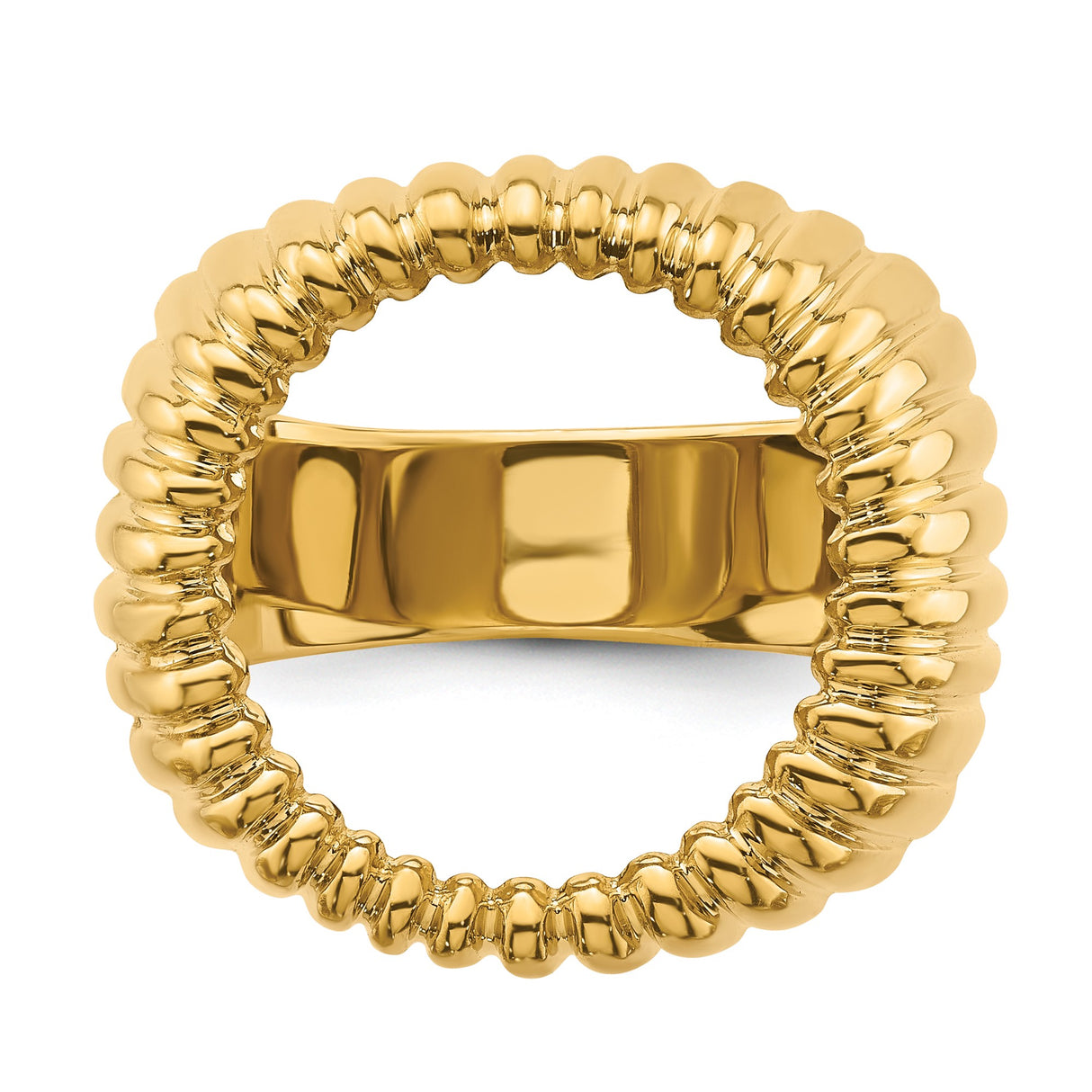 18 mm 14k Yellow Gold coin bezel ring for US 10¢ Dime - Roosevelt — additional image