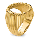 18 mm 14k Yellow Gold coin bezel ring for US 10¢ Dime - Roosevelt — additional image