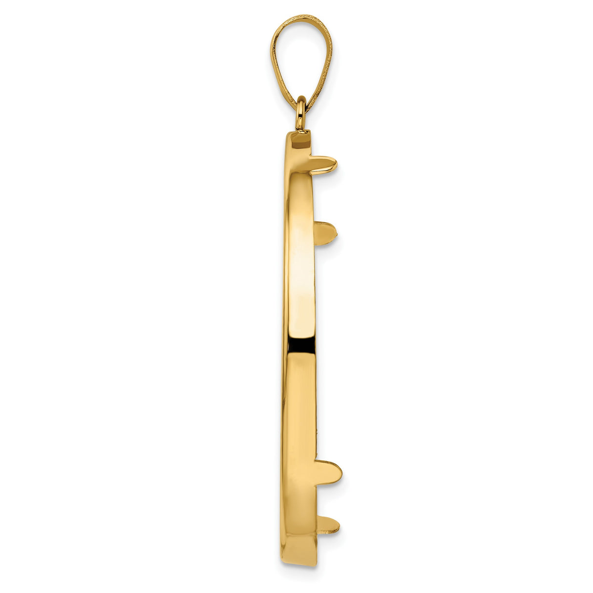 38 mm 14k Yellow Gold coin bezel pendant for US $1 Silver Commemorative Dollars — alternate view