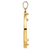 38 mm 14k Yellow Gold coin bezel pendant for US $1 Silver Commemorative Dollars — alternate view