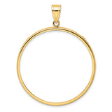 38 mm 14k Yellow Gold coin bezel pendant for US $1 Silver Commemorative Dollars