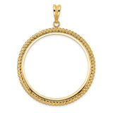38 mm 14k Yellow Gold coin bezel pendant for US $1 Silver Commemorative Dollars — additional image
