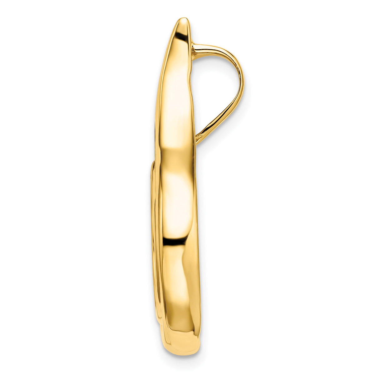 14 mm 14k Yellow Gold coin bezel pendant for US 3¢ Trime Three Cent Silver — alternate view