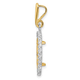 14 mm 14k Multi-Tone Gold coin bezel pendant for US 3¢ Trime Three Cent Silver — alternate view