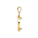 14 mm 14k Yellow Gold coin bezel pendant for US 3¢ Trime Three Cent Silver — alternate view