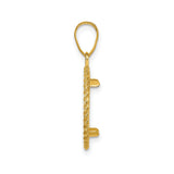 14 mm 14k Yellow Gold coin bezel pendant for US 3¢ Trime Three Cent Silver — alternate view