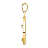 14 mm 14k Yellow Gold coin bezel pendant for US 3¢ Trime Three Cent Silver — alternate view