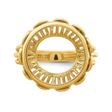 14 mm 14k Yellow Gold coin bezel ring for US 3¢ Trime Three Cent Silver — additional image