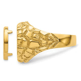 14 mm 14k Yellow Gold coin bezel ring for US 3¢ Trime Three Cent Silver — additional image