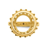 14 mm 14k Yellow Gold coin bezel ring for US 3¢ Trime Three Cent Silver — additional image