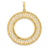 24 mm 14k Yellow Gold coin bezel pendant for US 25¢ Quarter - Standing Liberty — additional image